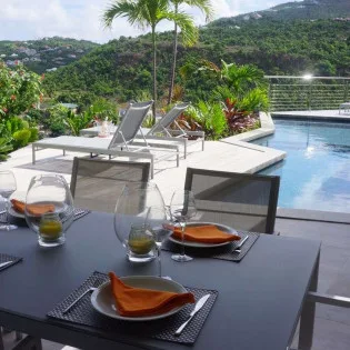  vacation rental photo St Barthelemy WV CLR Villa Claire St Barts Villa clrdin01 desktop SBP