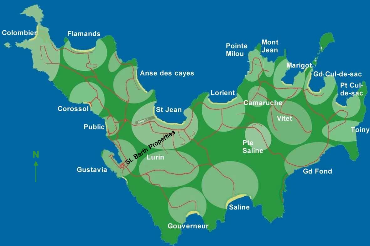 St. Barts Island  St barts, St barts island, Map